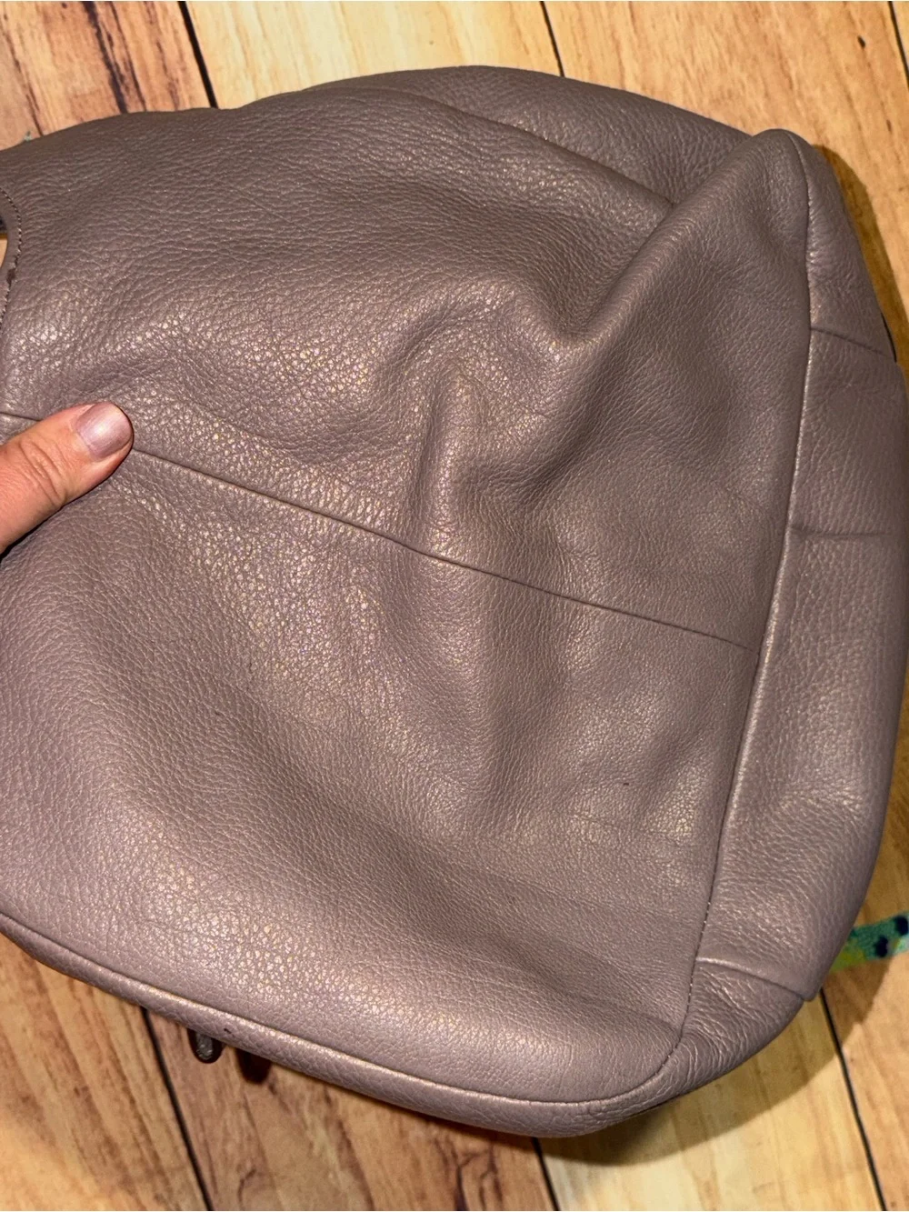 Coach Pebbled Leather Hobo Bag Taupe  Madison Maggie shoulder